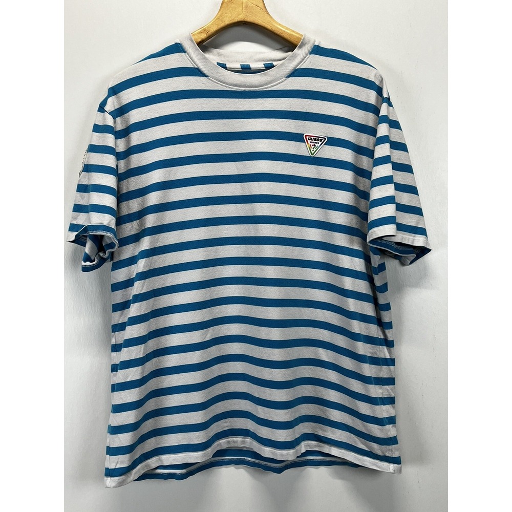 Guess Originals X FriendsWithYou Striped Retro Style Tee Tshirt Adult L Grunge